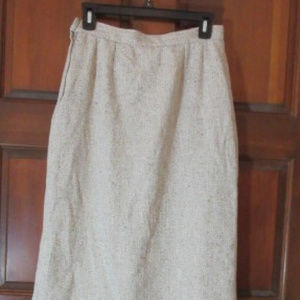 WHEATY TAN LINED SKIRT CAROLE LITTLE Size 10